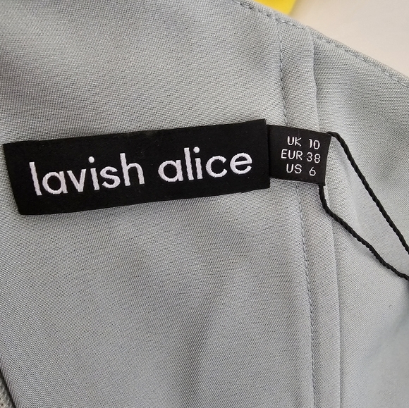 Lavish Alice One-Shoulder Cape Jumpsuit w/ Belt Modern Formal Evening Wear W6 - Picture 7 of 15